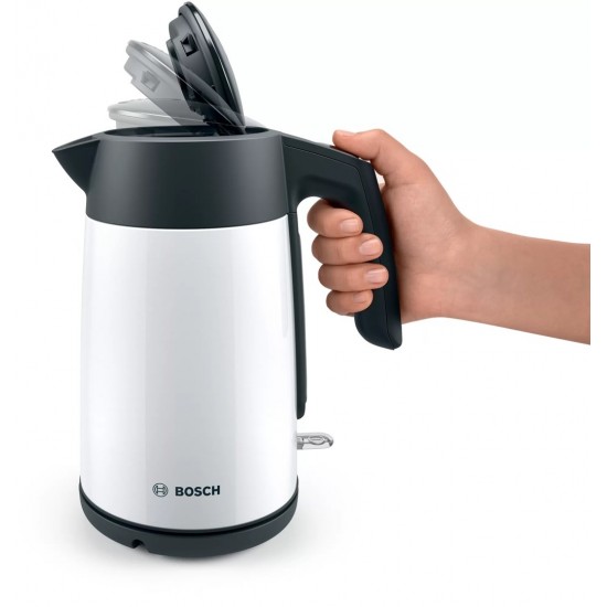 Electric kettle Bosch TWK 7L461, 2400 W, 1.7 l White