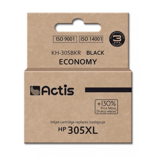 Actis KH-305BKR ink for HP printer; HP 305XL 3YM62AE replacement; Standard; 20 ml; black