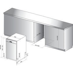 Whirlpool WSBO 3O23 PF X dishwasher Semi built-in 10 place settings