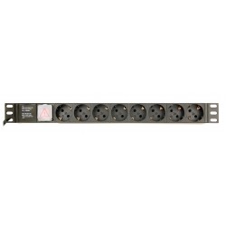 Gembird EG-PDU-014-C14 power distribution unit (PDU) 8 AC outlet(s) 1U Black