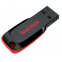 SanDisk Cruzer Blade USB flash drive 128 GB USB Type-A 2.0 Black, Red