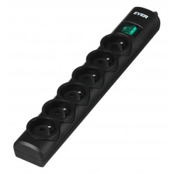 Ever OPTIMA surge protector 1.5 m (6 x UTE; 10 A; black) (T/LZ08-OPT015/0000)