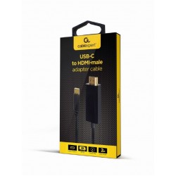 Gembird A-CM-HDMIM-02 USB-C to HDMI-male adapter, 4K 60Hz, 2m, black