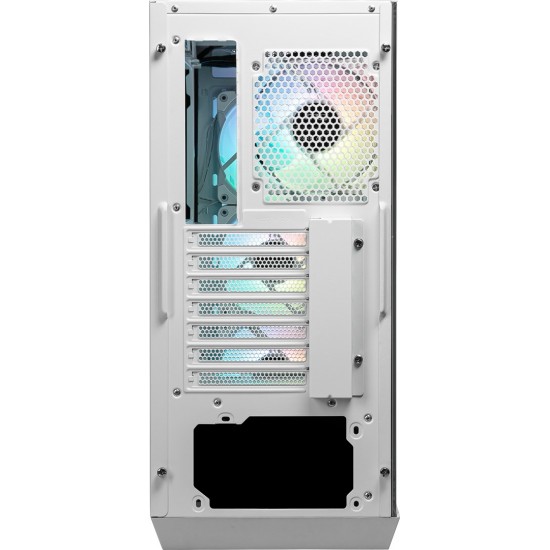 MSI MPG GUNGNIR 110R WHITE Mid Tower Gaming Computer Case 'White, 4x 120mm ARGB Fan, 1 to 6 ARGB Control board, USB Type-C, Tempered Glass, Center, ATX, mATX, mini-ITX'