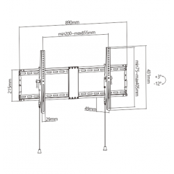 Gembird WM-90T-01 TV mount 2.29 m (90