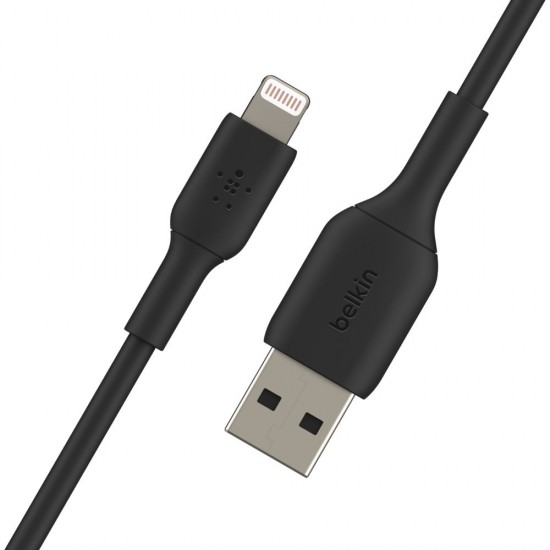 BELKIN PVC USB CABLE USB-A - LIGHTNING, 1M, BLK