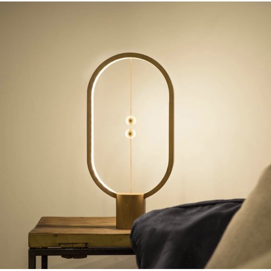 Allocacoc Heng Balance Lamp Ellipse USB Light Wood