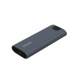 Savio M.2 SSD NVMe external drive enclosure, USB-C 3.1, AK-67, grey