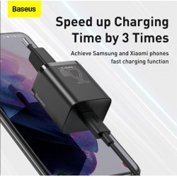 Baseus TZCCSUP-L01 mobile device charger Smartphone Black AC, USB Fast charging Indoor