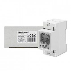 Qoltec 50899 Single phase electronic energy consumption meter | 230 V | LCD | 2P | DIN rail