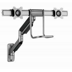 Gembird MA-WA2-02 Adjustable wall 2-display mounting arm, 17”-32”, up to 8 kg