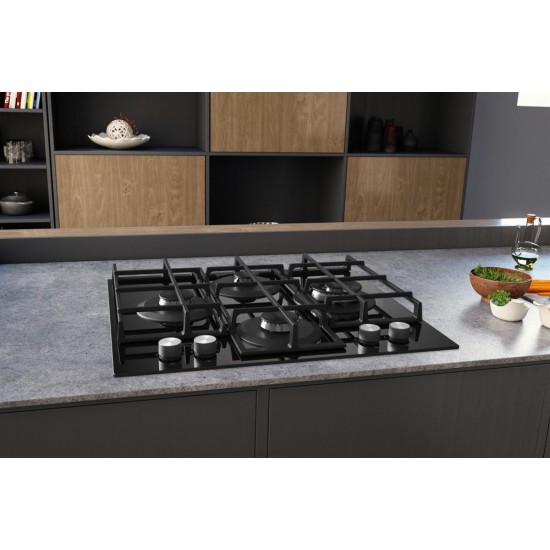 Hotpoint HAGS 62F/BK Black Built-in 59 cm Gas 4 zone(s)