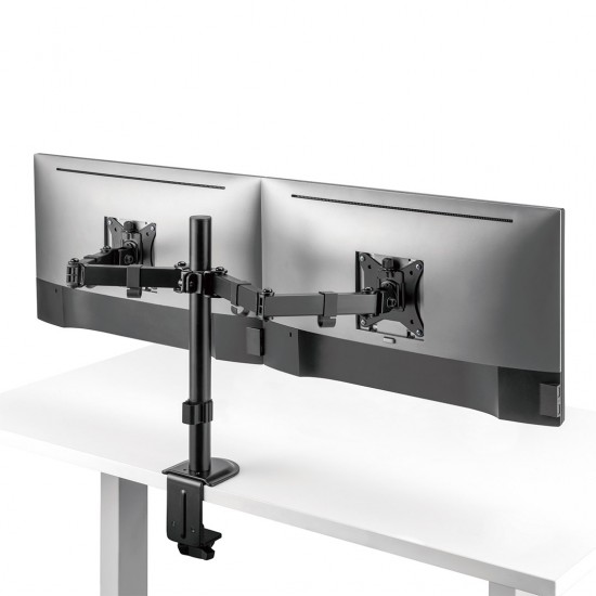 Maclean desk mount for 2 monitors, VESA 75x75 and 100x100, 17-32