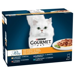 PURINA  Gourmet Perle Duck, turkey, lamb, tuna - wet cat food - 12x85 g