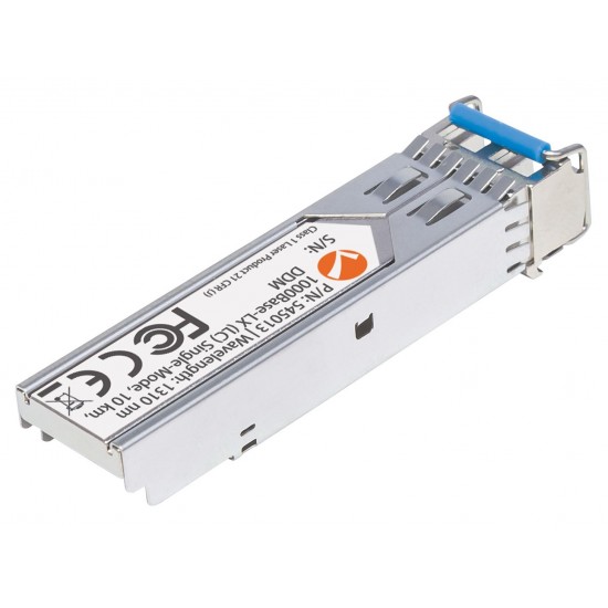 Intellinet Transceiver Module Optical, Gigabit Fiber SFP, 1000Base-Lx (LC) Single-Mode Port, 10km, MSA Compliant, Equivalent to Cisco GLC-LH-SM, Fibre, Three Year Warranty