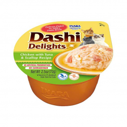 INABA Dashi Delights chicken tuna & scallop bouillon - cat treat - 70g