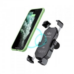 MOTORBIKE PHONE HOLDER FREEDCONN MC1W WITH INDUCTIVE CHARGER + BM2R HEAD TUBE ATTACHMENT