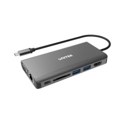 UNITEK D1019A notebook dock/port replicator USB 3.2 Gen 1 (3.1 Gen 1) Type-C Grey