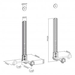 Maclean MC-914 Universal Soundbar Mount Speaker Holder Mounting Under TV up to 15kg VESA Space Saving