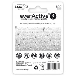 Rechargeable batteries everActive Ni-MH R03 AAA 800 mAh Silver Line - 2 pieces