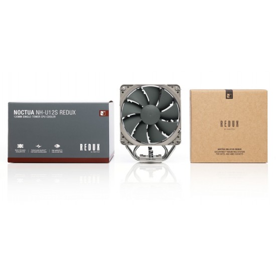 Noctua NH-U12S redux Processor Cooler 12 cm Grey, Stainless steel