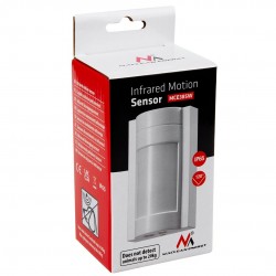 Maclean MCE385 PIR Motion Detector Range up to 12m Indoor Outdoor Dusk to Dawn Sensor 1200W IP65 White