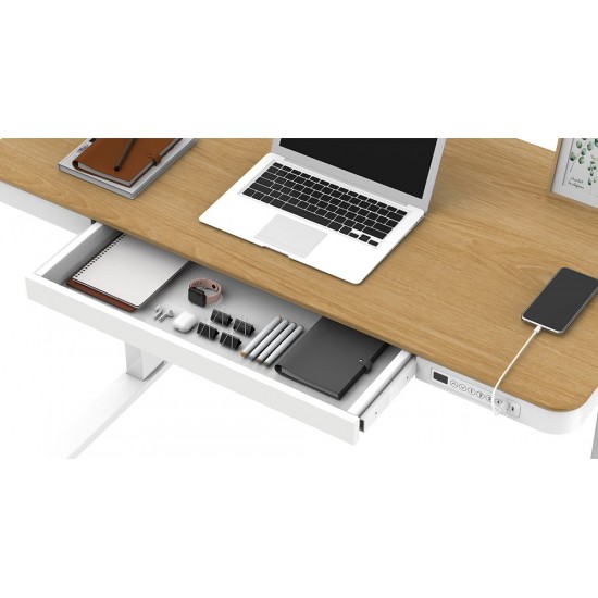 Tuckano Electric height adjustable desk ET119W-C white/oak