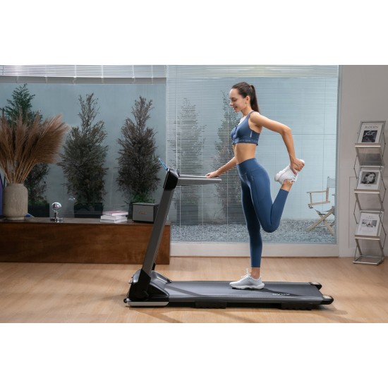 Electric treadmill, home OVICX Q2S PLUS bluetooth&app, 1-14km (black)