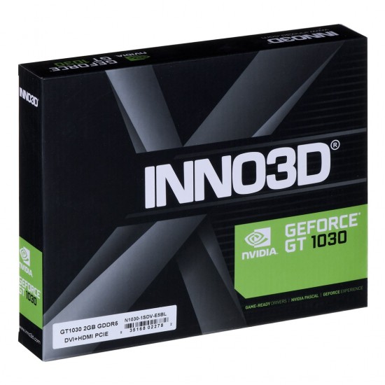 Inno3D N1030-1SDV-E5BL graphics card NVIDIA GeForce GT 1030 2 GB GDDR5