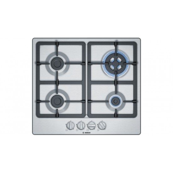 Bosch Serie 4 PGH6B5B90 hob Stainless steel Built-in Gas 4 zone(s)