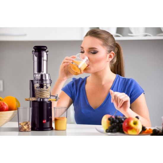 ELDOM Slow juicer, 250 W, quiet, 2 motor directions, black