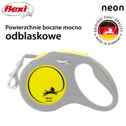 Flexi New NEON 5 m Black, Yellow Dog Retractable lead