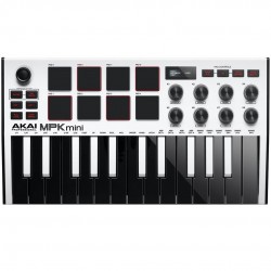 AKAI MPK Mini MK3 Control keyboard Pad controller MIDI USB Black, White