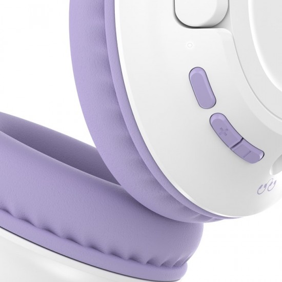 Belkin SOUNDFORMINSPIRE OVEREAR HEADSET LAV Wired & Wireless Head-band Calls/Music USB Type-C Bluetooth Lavender, White