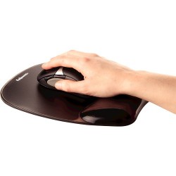 Fellowes mouse and wrist pad gel, CRYSTAL, black