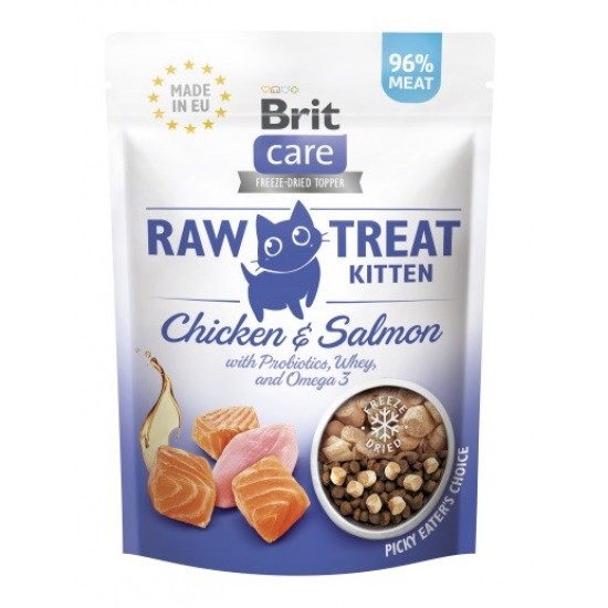 BRIT Care Raw Treat Kitten chicken with salmon  - cat treats - 40g