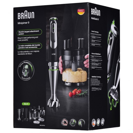 Braun MultiQuick 9 MQ 9187XLI 0.6 L Immersion blender 1200 W Black, Stainless steel