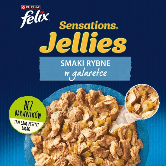 Felix Sensations Mix - salmon, shrimps, ocean fish with tomatoes - wet cat food - 4x85 g