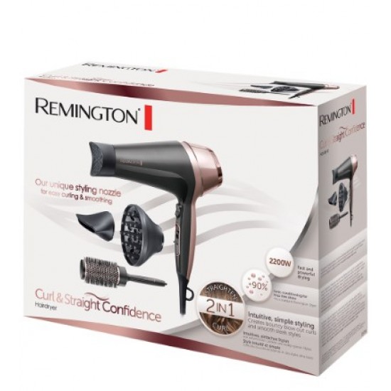 Remington D5706 hair dryer 2200 W Black, Pink gold