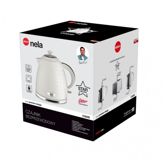 ELDOM C265B NELA electric kettle 1.7 L 2000 W White