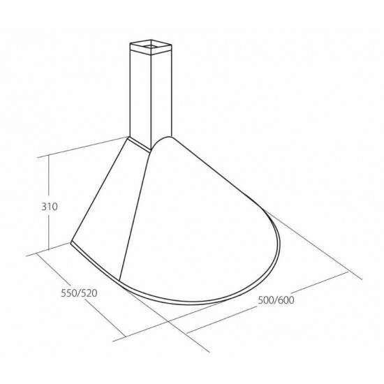 Akpo WK-5 Rondo Turbo 50 Cooker hood White