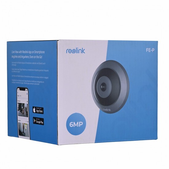 Reolink REO-FE-P-GRAY security camera Bulb IP security camera Indoor 2560 x 2560 pixels Ceiling