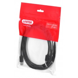 UNITEK Y-C420GBK USB cable 3 m USB 2.0 USB A USB B Black