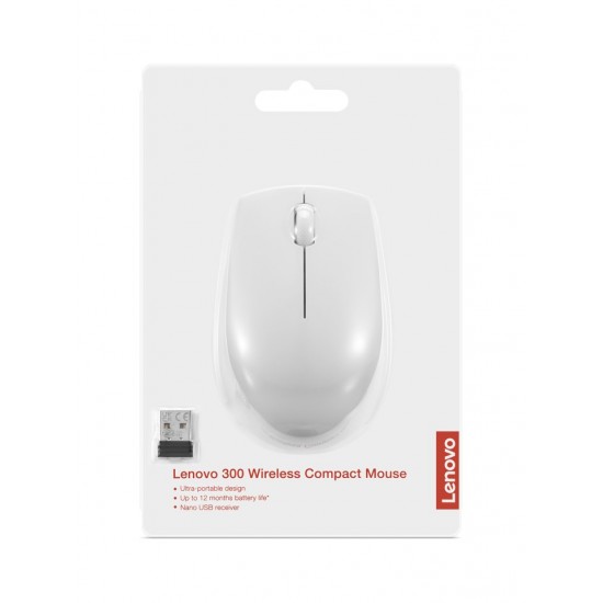 Lenovo 300 WIRELESS ?GREY mouse Ambidextrous RF Wireless Optical 1000 DPI