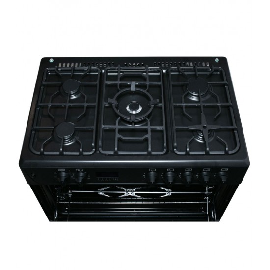 Gas-electric Cooker Ravanson KWGE-K90 Cheff Modern (black)