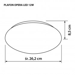 Modern LED ceiling plafond Activejet OPERA LED 12W