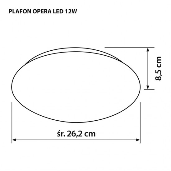 Modern LED ceiling plafond Activejet OPERA LED 12W