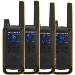 Motorola Talkabout T82 Extreme Quad Pack two-way radio 16 channels Black,Orange