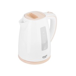 Adler AD 1264 electric kettle 1.7 L 2200 W Hazelnut, White