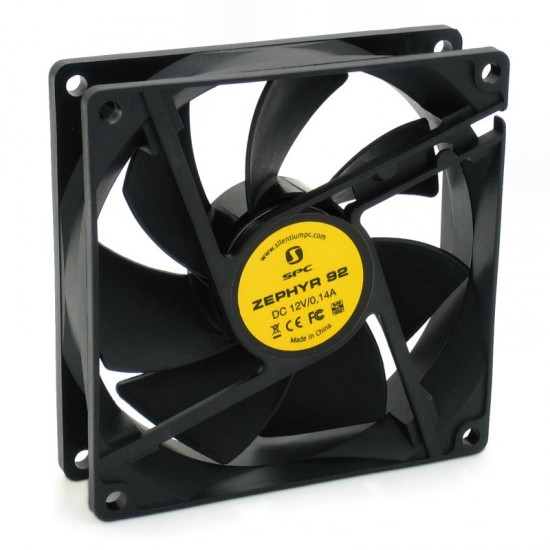 SilentiumPC Zephyr 92 Computer case Fan 9.2 cm Black